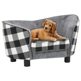 Hundesofa aus grauem Plüsch 68x38x38 cm von vidaXL, Betten für Hunde - Ref: Foro24-170963, Preis: 86,12 €, Rabatt: %