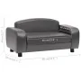 Hundesofa graues Kunstleder 80x50x40 cm von vidaXL, Betten für Hunde - Ref: Foro24-170964, Preis: 115,91 €, Rabatt: %