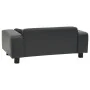 Dark gray plush and synthetic leather dog sofa 81x43x31cm by vidaXL, Beds for dogs - Ref: Foro24-171044, Price: 95,48 €, Disc...