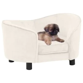 Sofá para perros felpa crema 69x49x40 cm de vidaXL, Camas para perros - Ref: Foro24-171025, Precio: 122,92 €, Descuento: %