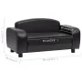Sofá para perros cuero sintético negro 80x50x40 cm de vidaXL, Camas para perros - Ref: Foro24-170965, Precio: 121,18 €, Descu...