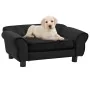 Black plush dog sofa 72x45x30 cm by vidaXL, Beds for dogs - Ref: Foro24-171038, Price: 89,26 €, Discount: %