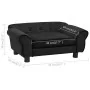 Black plush dog sofa 72x45x30 cm by vidaXL, Beds for dogs - Ref: Foro24-171038, Price: 89,26 €, Discount: %