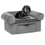 Dog sofa with gray plush drawer 75x50x38 cm by vidaXL, Beds for dogs - Ref: Foro24-171076, Price: 111,08 €, Discount: %