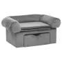 Dog sofa with gray plush drawer 75x50x38 cm by vidaXL, Beds for dogs - Ref: Foro24-171076, Price: 111,08 €, Discount: %
