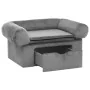 Dog sofa with gray plush drawer 75x50x38 cm by vidaXL, Beds for dogs - Ref: Foro24-171076, Price: 111,08 €, Discount: %