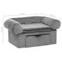 Dog sofa with gray plush drawer 75x50x38 cm by vidaXL, Beds for dogs - Ref: Foro24-171076, Price: 111,08 €, Discount: %