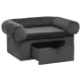 Sofá para perros con cajón felpa gris oscuro 75x50x38 cm de vidaXL, Camas para perros - Ref: Foro24-171079, Precio: 102,93 €,...