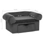 Sofá para perros con cajón felpa gris oscuro 75x50x38 cm de vidaXL, Camas para perros - Ref: Foro24-171079, Precio: 102,93 €,...