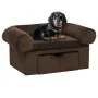 Dog sofa with brown plush drawer 75x50x38 cm by vidaXL, Beds for dogs - Ref: Foro24-171077, Price: 110,38 €, Discount: %