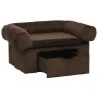 Dog sofa with brown plush drawer 75x50x38 cm by vidaXL, Beds for dogs - Ref: Foro24-171077, Price: 110,38 €, Discount: %