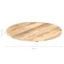 Runde Tischplatte aus massivem Mangoholz 15-16 mm 50 cm von vidaXL, Tischplatten - Ref: Foro24-286000, Preis: 43,63 €, Rabatt: %