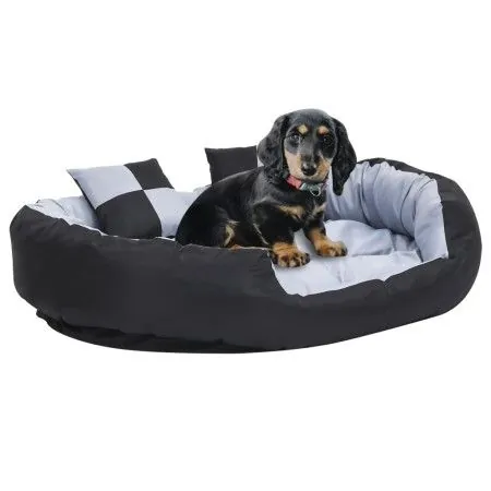 Hundekissen, beidseitig verwendbar und waschbar, grau und schwarz, 110x80x23 cm. von vidaXL, Betten für Hunde - Ref: Foro24-1...