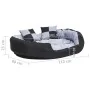 Cojín para perro reversible y lavable gris y negro 110x80x23 cm de vidaXL, Camas para perros - Ref: Foro24-171209, Precio: 56...