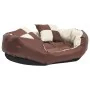 Cojín para perro reversible y lavable marrón y crema 85x70x20cm de vidaXL, Camas para perros - Ref: Foro24-171212, Precio: 51...