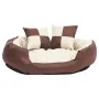 Cojín para perro reversible y lavable marrón y crema 85x70x20cm de vidaXL, Camas para perros - Ref: Foro24-171212, Precio: 51...
