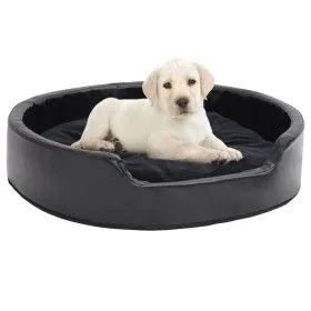 Cama para perros felpa y cuero sintético negra 79x70x19 cm de vidaXL, Camas para perros - Ref: Foro24-171262, Precio: 53,86 €...