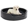 Cama para perros felpa y cuero sintético negra 79x70x19 cm de vidaXL, Camas para perros - Ref: Foro24-171262, Precio: 53,86 €...