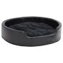 Cama para perros felpa y cuero sintético negra 79x70x19 cm de vidaXL, Camas para perros - Ref: Foro24-171262, Precio: 53,86 €...