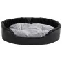 Cama para perros felpa y cuero sintético negro gris 90x79x20 cm de vidaXL, Camas para perros - Ref: Foro24-171255, Precio: 69...