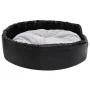 Cama para perros felpa y cuero sintético negro gris 90x79x20 cm de vidaXL, Camas para perros - Ref: Foro24-171255, Precio: 69...