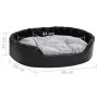 Cama para perros felpa y cuero sintético negro gris 90x79x20 cm de vidaXL, Camas para perros - Ref: Foro24-171255, Precio: 69...