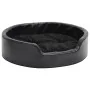Cama para perros felpa y cuero sintético negra 69x59x19 cm de vidaXL, Camas para perros - Ref: Foro24-171261, Precio: 53,39 €...