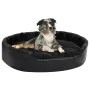 Black plush and synthetic leather dog bed 90x79x20 cm by vidaXL, Beds for dogs - Ref: Foro24-171263, Price: 78,67 €, Discount: %