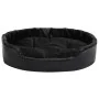 Black plush and synthetic leather dog bed 90x79x20 cm by vidaXL, Beds for dogs - Ref: Foro24-171263, Price: 78,67 €, Discount: %