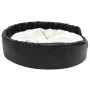 Schwarz-beiges Hundebett aus Plüsch und Kunstleder, 99 x 89 x 21 cm von vidaXL, Betten für Hunde - Ref: Foro24-171272, Preis:...