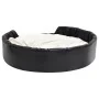 Schwarz-beiges Hundebett aus Plüsch und Kunstleder, 99 x 89 x 21 cm von vidaXL, Betten für Hunde - Ref: Foro24-171272, Preis:...