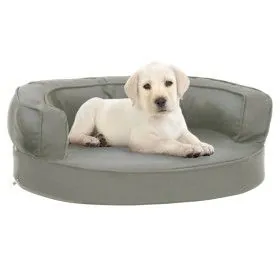 Ergonomische Hundebettmatratze in grauer Leinenoptik, 60 x 42 cm von vidaXL, Betten für Hunde - Ref: Foro24-171295, Preis: 44...