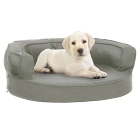 Gray linen look ergonomic dog bed mattress 60x42cm by vidaXL, Beds for dogs - Ref: Foro24-171295, Price: 44,67 €, Discount: %