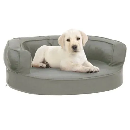Colchón para cama de perro ergonómico aspecto lino gris 60x42cm de vidaXL, Camas para perros - Ref: Foro24-171295, Precio: 44...