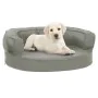Colchón para cama de perro ergonómico aspecto lino gris 60x42cm de vidaXL, Camas para perros - Ref: Foro24-171295, Precio: 44...