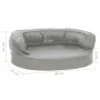 Colchón para cama de perro ergonómico aspecto lino gris 60x42cm de vidaXL, Camas para perros - Ref: Foro24-171295, Precio: 44...
