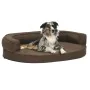 Colchón de cama de perro ergonómico aspecto lino marrón 75x53cm de vidaXL, Camas para perros - Ref: Foro24-171302, Precio: 73...