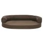 Colchón de cama de perro ergonómico aspecto lino marrón 75x53cm de vidaXL, Camas para perros - Ref: Foro24-171302, Precio: 73...