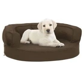 Ergonomic brown linen-look dog bed mattress 60x42cm by vidaXL, Beds for dogs - Ref: Foro24-171301, Price: 44,50 €, Discount: %