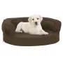 Colchón de cama de perro ergonómico aspecto lino marrón 60x42cm de vidaXL, Camas para perros - Ref: Foro24-171301, Precio: 44...