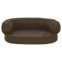 Colchón de cama de perro ergonómico aspecto lino marrón 60x42cm de vidaXL, Camas para perros - Ref: Foro24-171301, Precio: 44...
