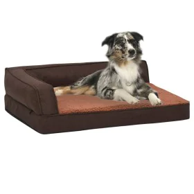 Brown linen look ergonomic dog bed mattress 60x42cm by vidaXL, Beds for dogs - Ref: Foro24-171340, Price: 45,25 €, Discount: %