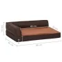Brown linen look ergonomic dog bed mattress 60x42cm by vidaXL, Beds for dogs - Ref: Foro24-171340, Price: 45,25 €, Discount: %