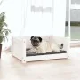 Bett für Hunde aus massiver Kiefer in Weiß 65,5x50,5x28 cm von vidaXL, Betten für Hunde - Ref: Foro24-821448, Preis: 64,47 €,...