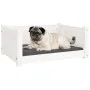 Bett für Hunde aus massiver Kiefer in Weiß 65,5x50,5x28 cm von vidaXL, Betten für Hunde - Ref: Foro24-821448, Preis: 64,47 €,...
