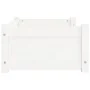 Bett für Hunde aus massiver Kiefer in Weiß 65,5x50,5x28 cm von vidaXL, Betten für Hunde - Ref: Foro24-821448, Preis: 64,47 €,...
