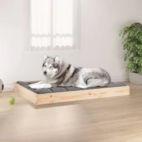 Solid pine wood dog bed 101.5x74x9 cm by vidaXL, Beds for dogs - Ref: Foro24-820866, Price: 51,95 €, Discount: %