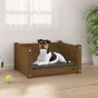 Solid pine wood dog bed in honey brown color, 55.5x45.5x28 cm by vidaXL, Beds for dogs - Ref: Foro24-821445, Price: 50,31 €, ...