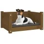 Solid pine wood dog bed in honey brown color, 55.5x45.5x28 cm by vidaXL, Beds for dogs - Ref: Foro24-821445, Price: 50,31 €, ...