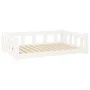 Hundebett aus massivem weißem Kiefernholz, 105,5 x 75,5 x 28 cm von vidaXL, Betten für Hunde - Ref: Foro24-820203, Preis: 86,...